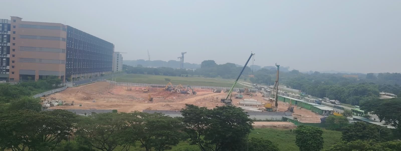 Industrial development and construction site in Sengkang